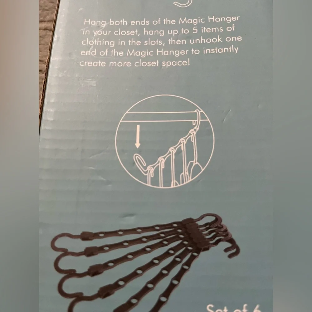 ⚠️ 5/25$ NIB My Home Magic Hangers Set of 6